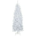 thumbnail image 2 of 6.5' Pre-Lit Slim Geneva White Spruce Artificial Christmas Tree Green, 2 of 5