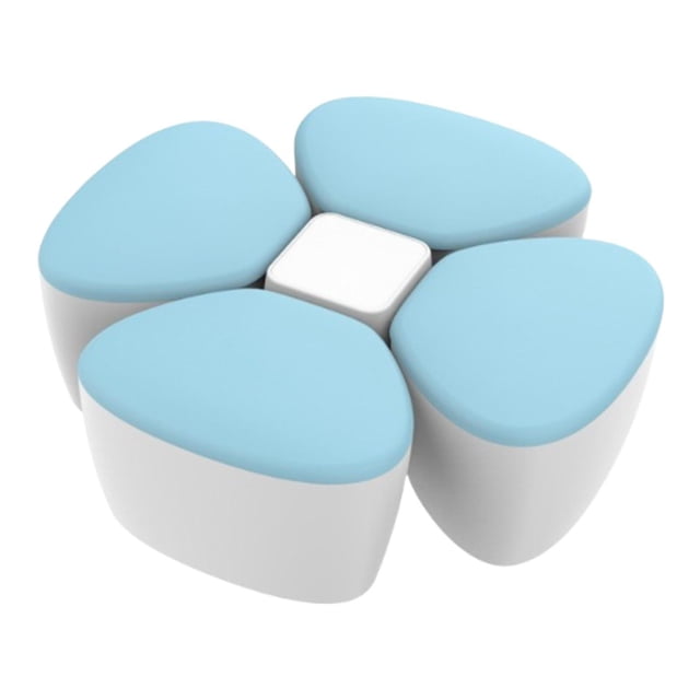 Soporte de bocadillos de dispensador de portátil de fórmula ligera de fórmula ligera contenedor de almacenamiento para viajes al aire Azul