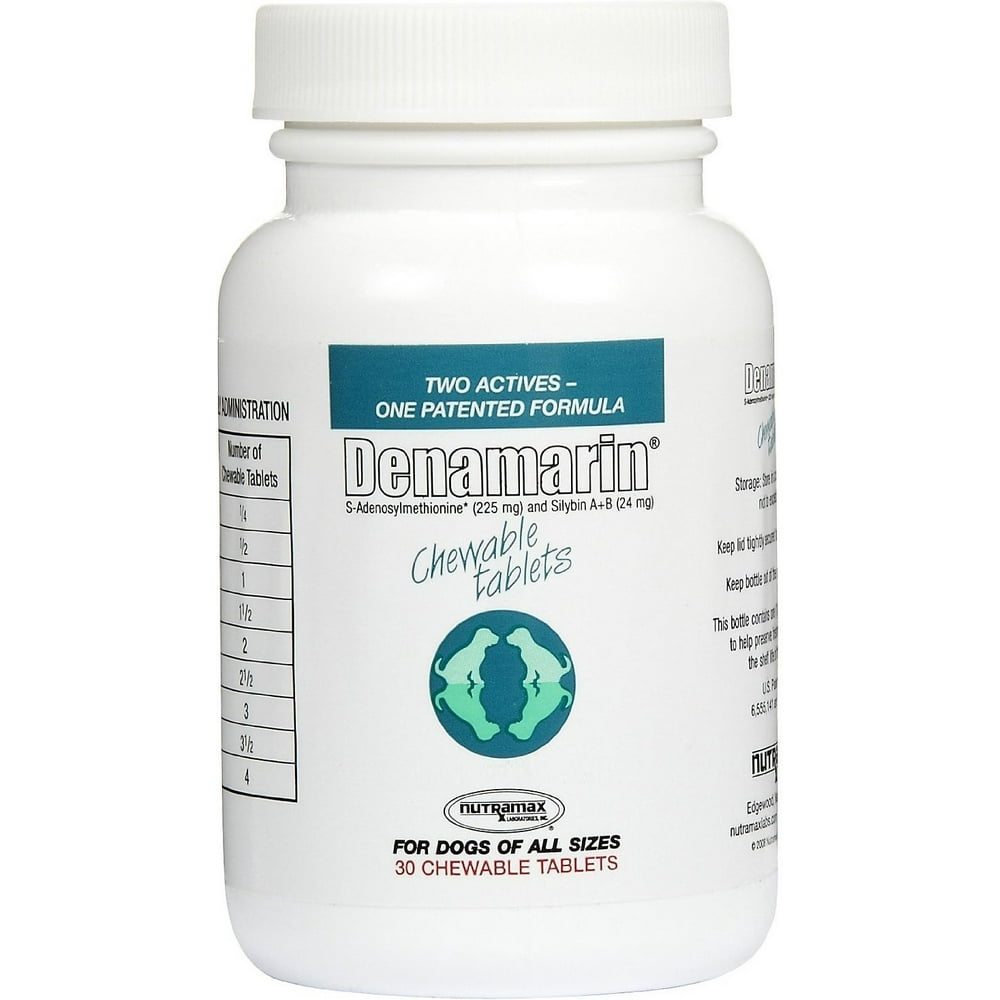 Nutramax Denamarin Liver Health Supplement for Dogs, 30 Chewable