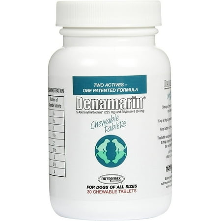 Nutramax Denamarin Liver Health Supplement for Dogs, 30 Chewable