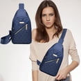 thumbnail image 2 of Uranda Crossbody Small Sling Backpack Sling Bag for Women Men, Chest Bag Daypack Crossbody for Travel Sport Running Hiking (Blue), 2 of 6