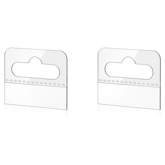 Hang Tabs, 400 Pcs Clear Sticky Hanging Tabs Slot Hole Self Adhesive Plastic Tags, 4.5 X 3.5cm