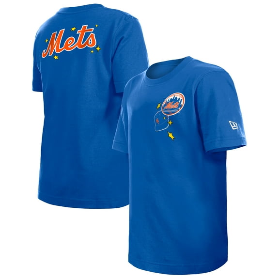 Youth New Era Royal New York Mets Stars & Cap T-Shirt