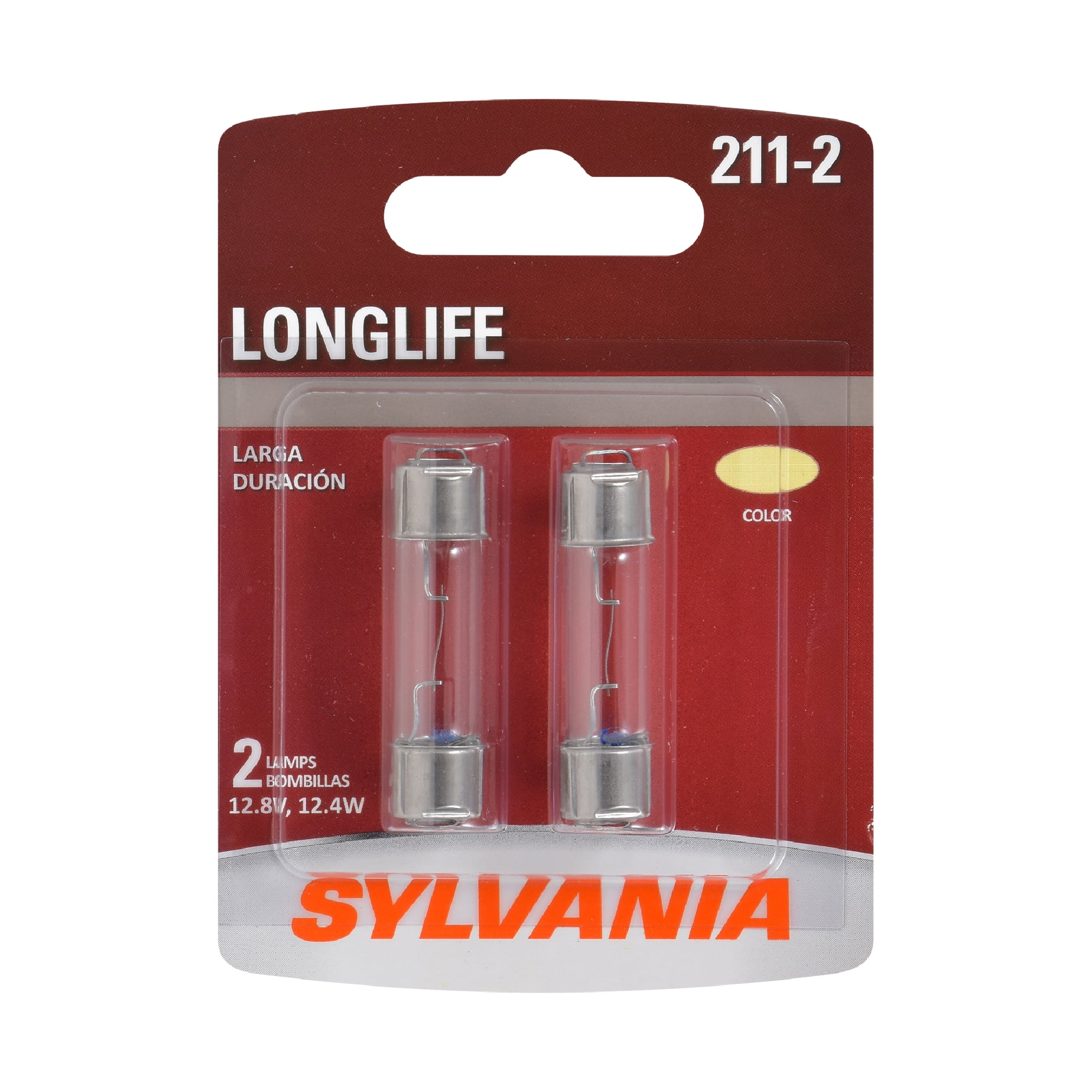 Sylvania 211-2 Long Life Automotive Mini Bulb, Pack of 2.