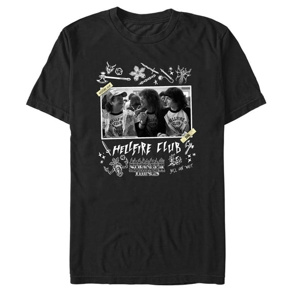 Netflix Men's Stranger Things Hellfire Club Members Graphic T-Shirt