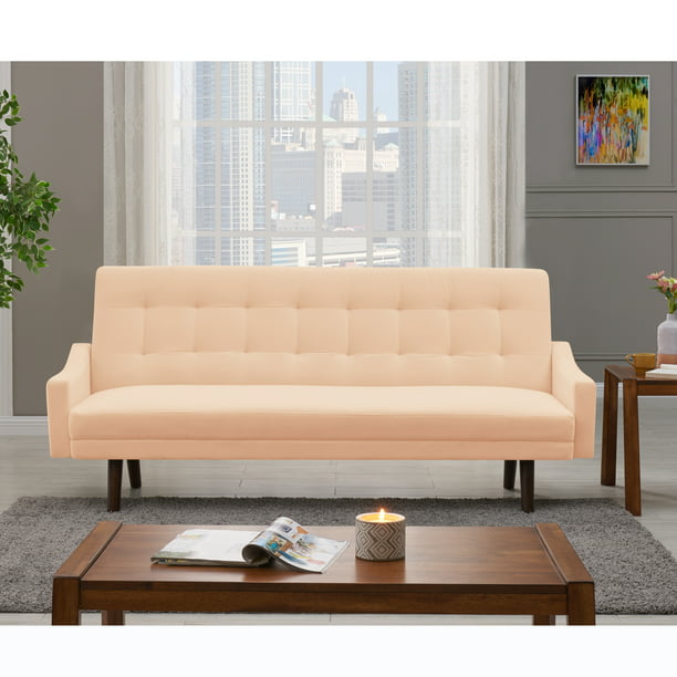 Homesvale Ophir Sofa Bed In Velvet, Bench Style Sofa Bed