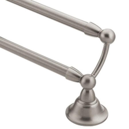 Moen Sage Brushed Nickel 24u0022 Double Towel Bar