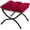 Burgundy, variant on 15"(H) Folding Footrest Stool, Upholstered Small Foldable Ottoman, Accent Padded Sofa Foot Stool for Lazy Chair, Metal Frame Portable Foot Rest Ottoman for Living Room, Bedroom, Coffee