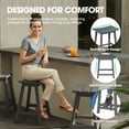 thumbnail image 3 of CIOKEA 24'' Bar Stools set of 4, All-Weather Durable Heavy Duty HDPE Stools with Footrest, Waterproof Patio Seats Modern Bar Height Stools for Indoor/Outdoor, Classic Gray, 3 of 7