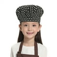 thumbnail image 5 of Toptie Chef Hat for Kid & Adult, Cotton Elastic Adjustable Kitchen Cooking Baking Hat-Black Dot-M, 5 of 6