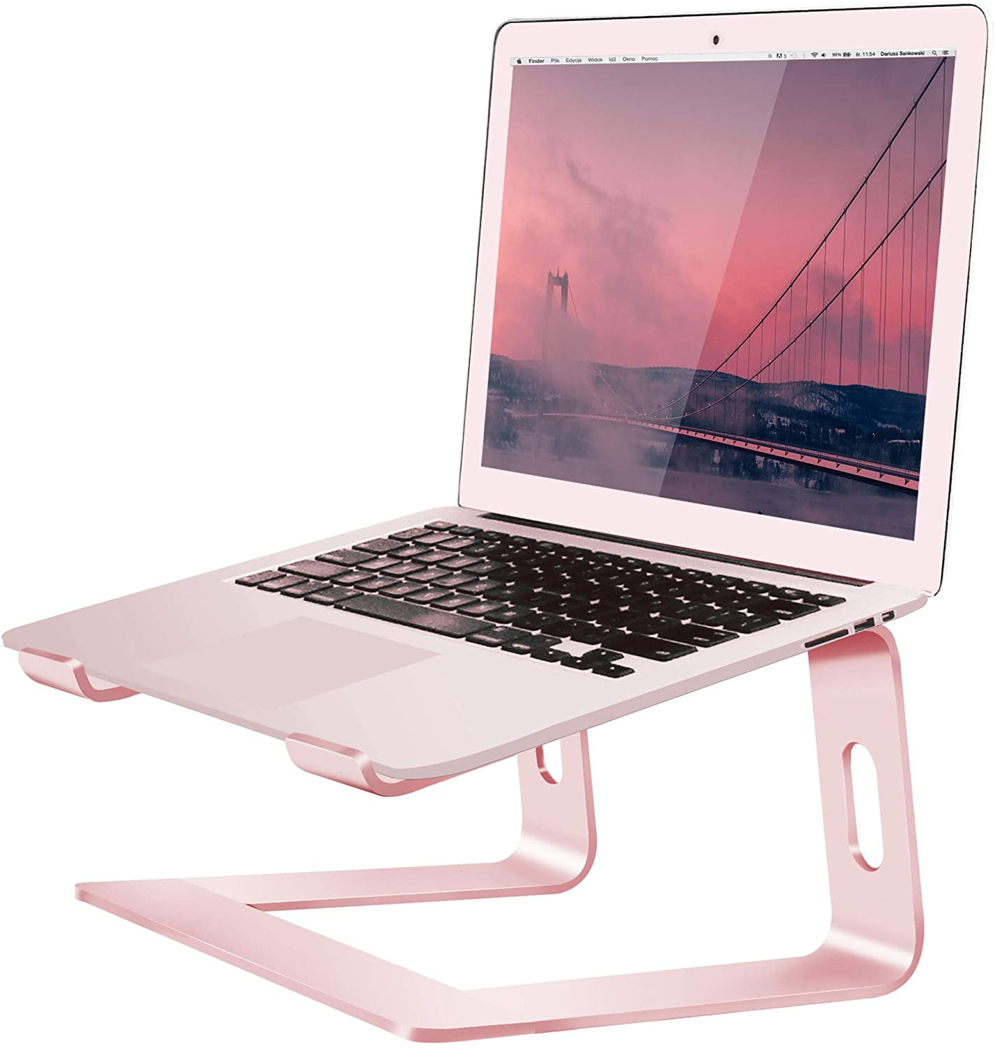 laptop stand rose gold