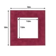 thumbnail image 3 of Berry Suede Acid Free 12x12 Picture Frame Mats with White Core Bevel Cut for 8x8 Pictures - Fits, 3 of 3