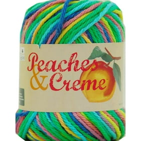 Peaches & Creme Ombre 4 Medium Cotton Yarn, Psychedelic 2oz/56.7g, 95 Yards