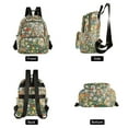 thumbnail image 4 of FORMRS Mini Backpack Purse for Women Quilted Travel Daypack Casual Shoulder Bag, Beige Floral Garden, 4 of 7