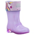 thumbnail image 1 of Bota Lluvia Para Niña Bubble Gummers® Unicornio Con Luces lila 21, 1 of 7