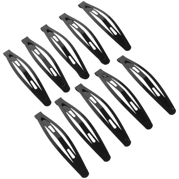 ROSENICE 10 Pcs Girl Hairpin Girls Hair Clips Hair Accessories Large Black 7.60X1.30X0.60CM