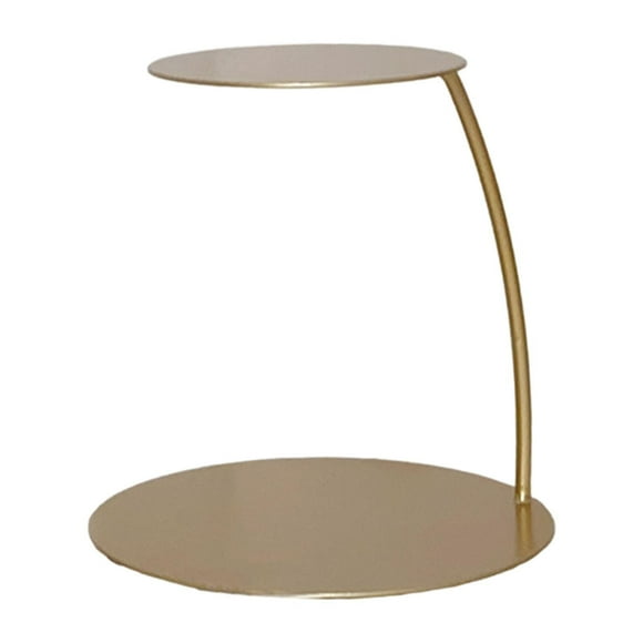 Luzkey Art Cake Stand Layered Cake Display Rack Iron 2 Tier Round Cake Stand Display Holder Dessert for Candies Buffet Cooking