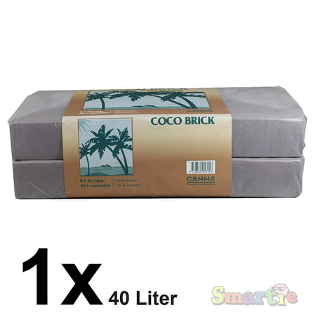 CANNA Coco Brick 40l Expandable Natural Plant Medium Soil Substrate, 40 Liter Expanded - 8 Liter Dry, Reusable