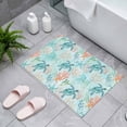 thumbnail image 4 of Teal Sea Turtle Starfish Indoor Door Mat 20x31.5 Inch Summer Beach Coral Shell Blue Front Door Mat Non Slip Washable Entryway Rug Low Profile Dirt Trapper Doormat for Bathroom Kitchen Bedroom, 4 of 9