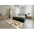 thumbnail image 5 of Ahgly Company Machine Washable Indoor Square Abstract Wheat Beige Area Rugs, 6' Square, 5 of 7