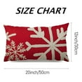 thumbnail image 4 of Heduofu Red Christmas Snowflake Lumbar Pillow Covers 12x20 Set of 2, Winter Holiday Throw Pillow Covers, Outdoor Rectangle Christmas Pillows for Porch 12x20inch, 4 of 9