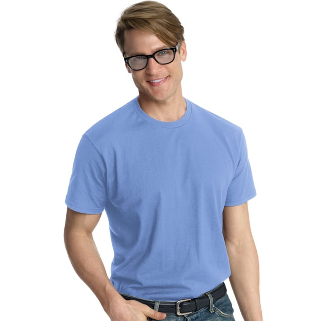Hanes Nano-T T-shirt pour Homme, TG, Bleu Vintage