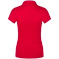 thumbnail image 2 of 2Luver, Women's, Short Sleeve 3 Button Collared Polo Shirt, Red, L, 2 of 2