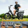 thumbnail image 4 of TST Electric Bike, 750W E-Mountain Bike, 48V/15AH Battery, Tested to UL2849 Standard by SGS, 20" Fat Tire Ebike, Class2, 20mph Cargo Ebikes, APP Control, 4 of 7