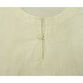 thumbnail image 5 of Atasi Men's Off White Short Kurta Round Keyhole Neck Cotton Shirt-Small, 5 of 7