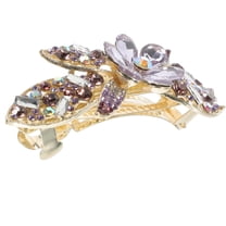 Raindrops Pendant Rhinestone Hair Pin Purple Metal Rhinestone 1Pack