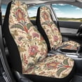 thumbnail image 4 of POLERO Vintage Floral Pattern Breathable Vehicle Seat Covers for Automotive, Polyester Fabric Car Decor Car Seat Covers Van, 4 of 13