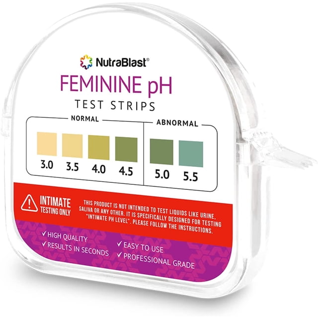 NutraBlast Feminine pH Test Strips, 100 Ct