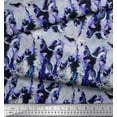 thumbnail image 3 of Soimoi Purple Cotton Duck Fabric Abstract Tie-Dye Fabric Prints By Yard 44 Inch Wide, 3 of 3