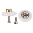 thumbnail image 1 of FUTUREORYY Shower Enclosures 2Pcs Round Arc Metal Shower Door Runners Replacement for Glass Sliding Doors, 1 of 8