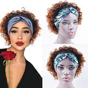 B-Fashion Brazilian Human Hair Headband Wigs for Black Women Colored Glueless Ombre Wavy Human Hair Wefted Wig Caps T1B/30