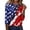 Dark Blue, variant on 4th Of July T Shirts for Women 3/4 Sleeve Tops for Women Usa 250th Anniversary Shirt Casual Loose Fit Patriotic 4th Of July T-Shirt