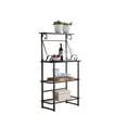 thumbnail image 5 of Kings Brand Furniture Elegant Metal/Wood Kitchen Baker’s Rack, 4 Shelves, Pewter/Black, 5 of 8