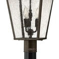 thumbnail image 4 of Trellis Collection Hinkley Trois Lumières Grand Support de Poteau Extérieur, Zinc Vieilli, 4 of 6