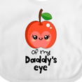 thumbnail image 4 of Inktastic Apple of My Daddy's Eye Cute Red Apple Boys or Girls Baby Bib, 4 of 4