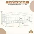 thumbnail image 6 of GVN Twin Size Metal Sturdy Trundle Bed Frame with Headboard, Bedroom Platform Bed Frame for Bedroom, Apartment, White, 6 of 7