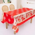 thumbnail image 1 of Angmile Christmas Tablecloth Snowman Engineered Printed Tablecloth for Winter and Christmas, 1 of 4