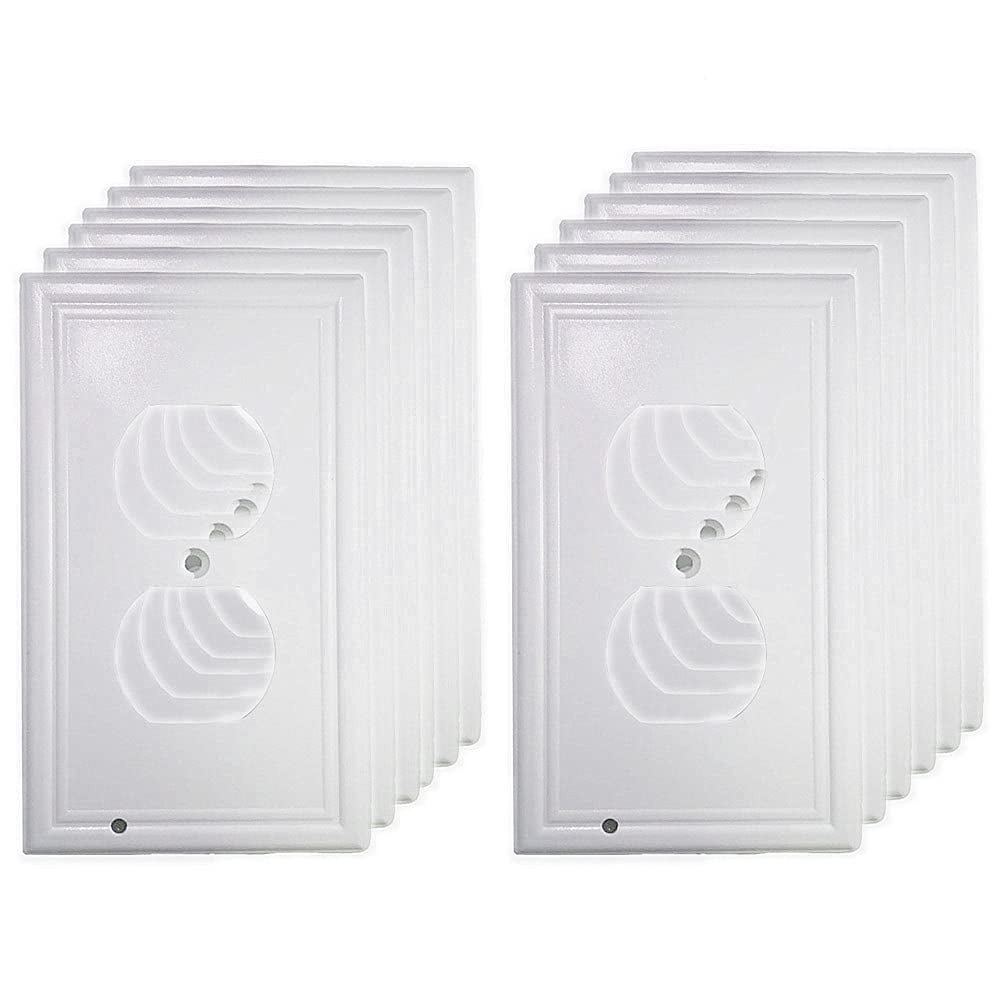 12Pack Wall Outlet Plate LED Night Light, Illuminated Plug Cover With