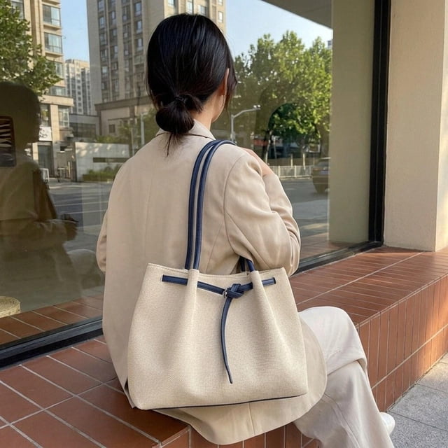 Bolso tote clásico para mujer, ideal como regalo, para ir de compras, al libre, en , en la o en el trabajo. Mango azul
