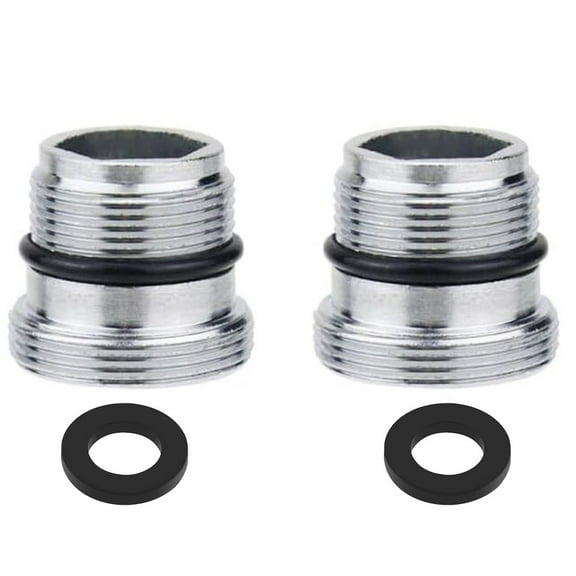 2 pieces M18.5-M22 male thread Water tap adapter replacement parts with 2 rings