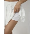 thumbnail image 6 of jinghuiyue Women's Mini Pleated Skirt High Waisted Ruffle Tennis Skirts Sports Skater Running Skorts with Shorts Pockets M, 6 of 7