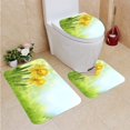 thumbnail image 1 of ABPHQTO Flores de narciso Juego de alfombras de baño de 3 piezas Alfombra de baño Alfombra de contorno y tapa de inodoro ABPHQTO Cont-CHAPPLE-12208, 1 of 2