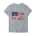 thumbnail image 4 of Fartey 4th of July Shirt for Women Patriotic Short Sleeve Tops Loose Fitted Independence Day Crew Neck T Shirts American Flag Graphic Tees Gray L, 4 of 4