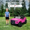 thumbnail image 6 of Hikiddo 4WD 2-Seater Electric Car for Kids, 24V 10Ah Ride on Toys Truck for Big Kids w/ Remote, 4x200W Motor - Pink, 6 of 10