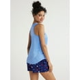 thumbnail image 4 of Joyspun Women's Print Tank Top and Shorts Pajama Set, 2-Piece, Sizes S to 3X, 4 of 6