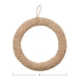 thumbnail image 3 of Storied Home Unique Round Hand-Woven Abaca Rope Trivet with Hanger Black, 3 of 5
